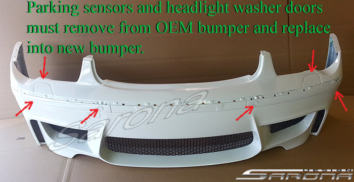Custom BMW 7 Series  Sedan Front Bumper (2002 - 2004) - $690.00 (Part #BM-060-FB)